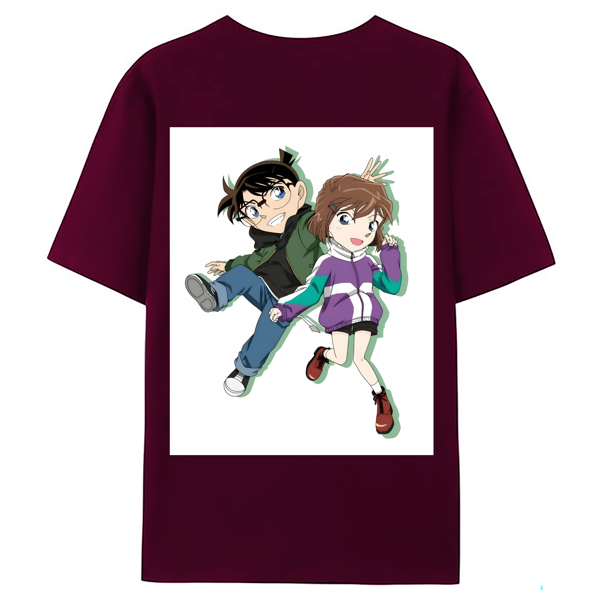 （画像用） 名探偵コナン 灰原 哀 はいばら あい Detective Conan Anita Hailey、Vi Graythorn Haibara Ai レディース半袖Tシャツ(バックプリント)